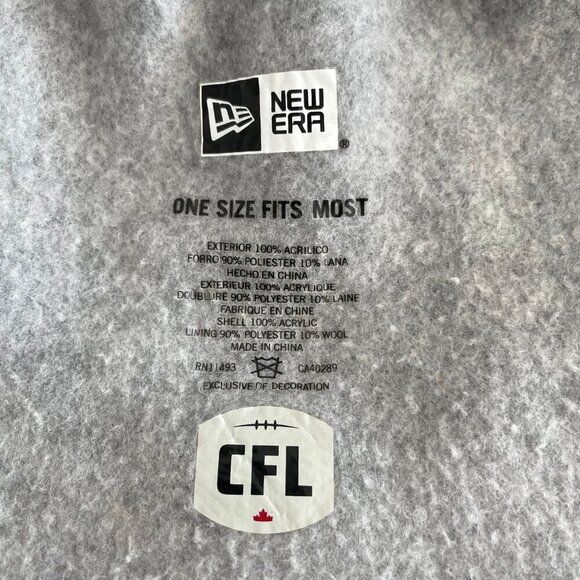 New Era CFL BC Lions Athletic Fleece Lined Knit Acrylic Hat Black & Orange Sz OS - Picture 7 of 8